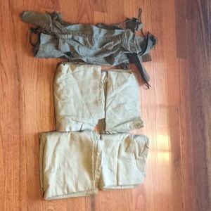 4 panal curtains with tie backs